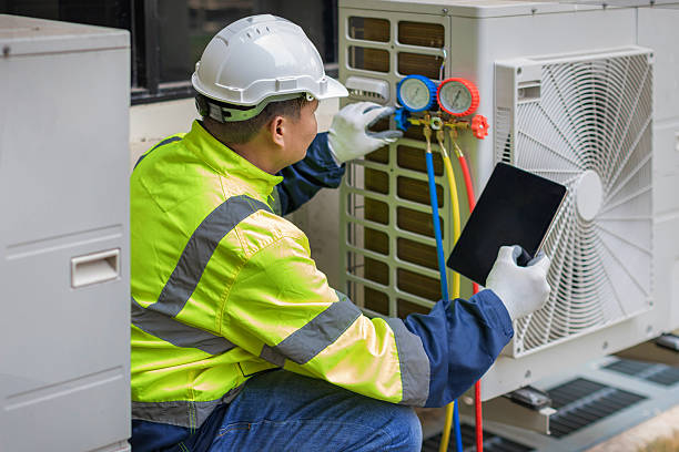 Professional Hvac technician working in Upland, PA